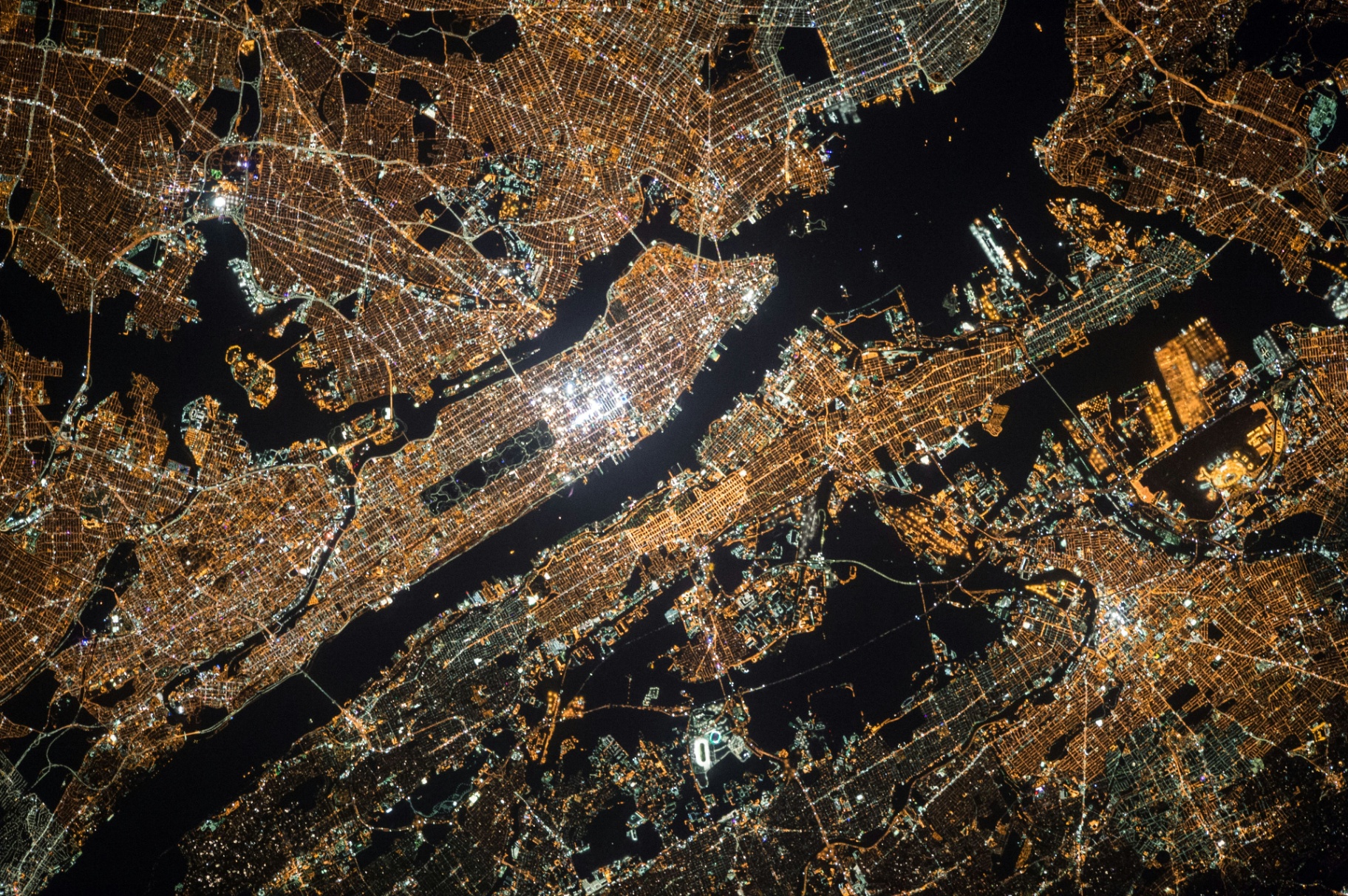 City lights from space