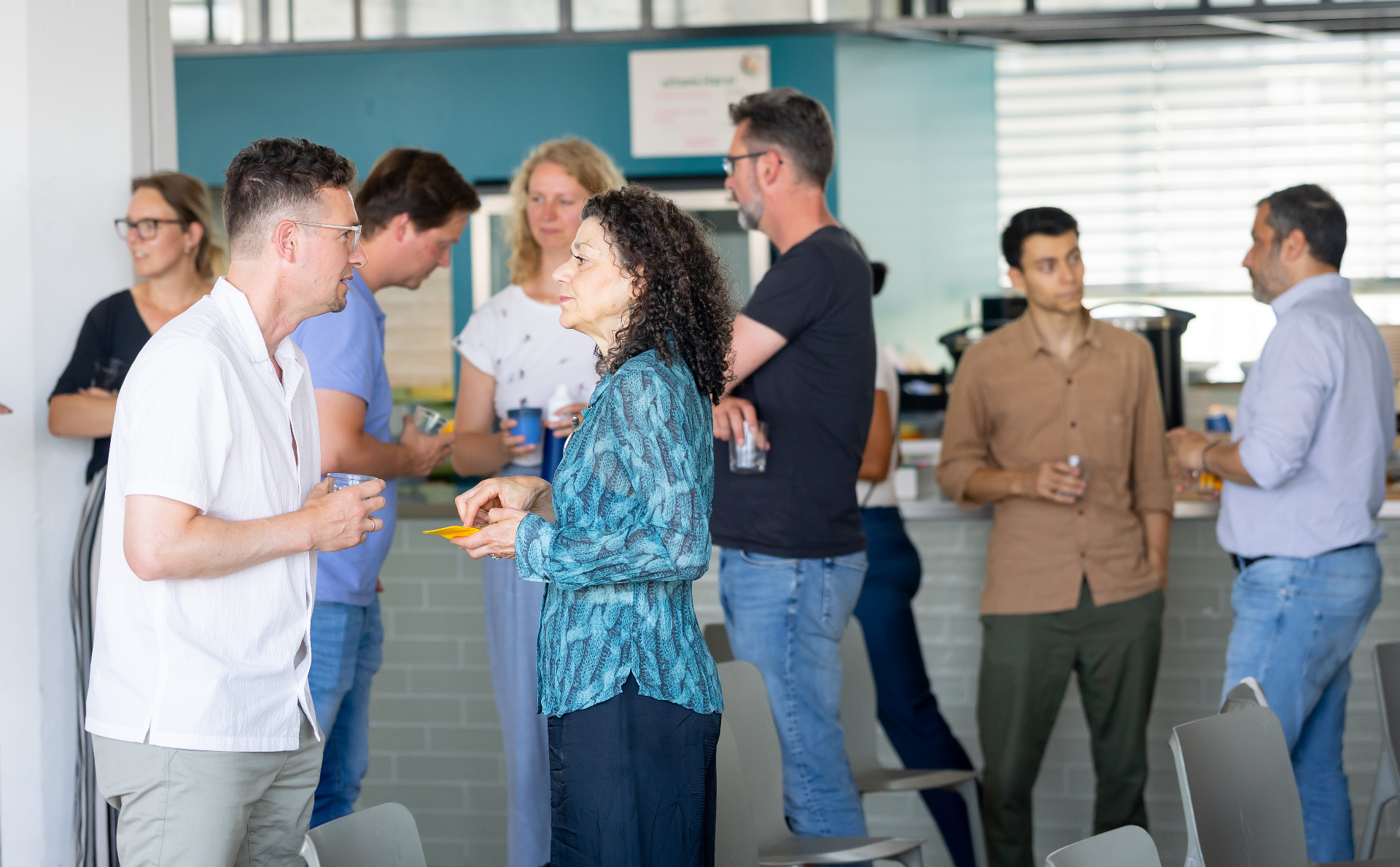 Members in conversation during the networking break